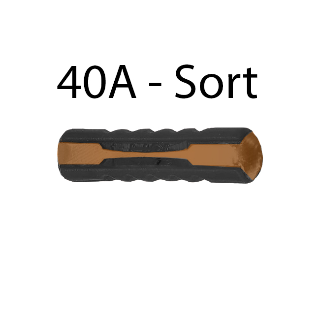 SIKRING PORSELEN 40A SVART