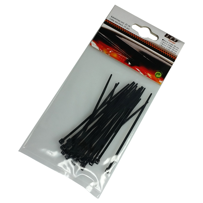 KABELSTRIPS 100 MM 25-PACK SORT