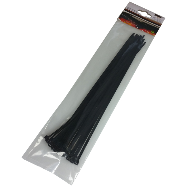 KABELSTRIPS 300 MM 25-PACK SORT