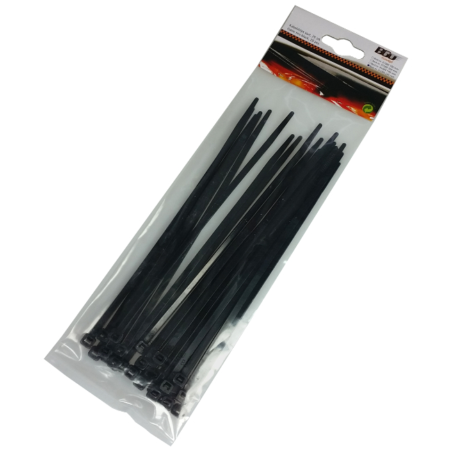 KABELSTRIPS 200 MM 25-PACK SORT