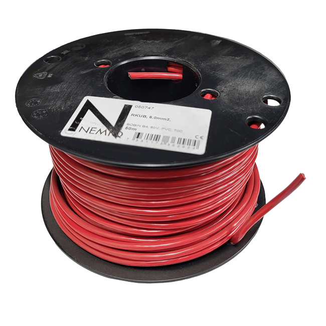 EL-KABEL 1 x 6 KV. RØD