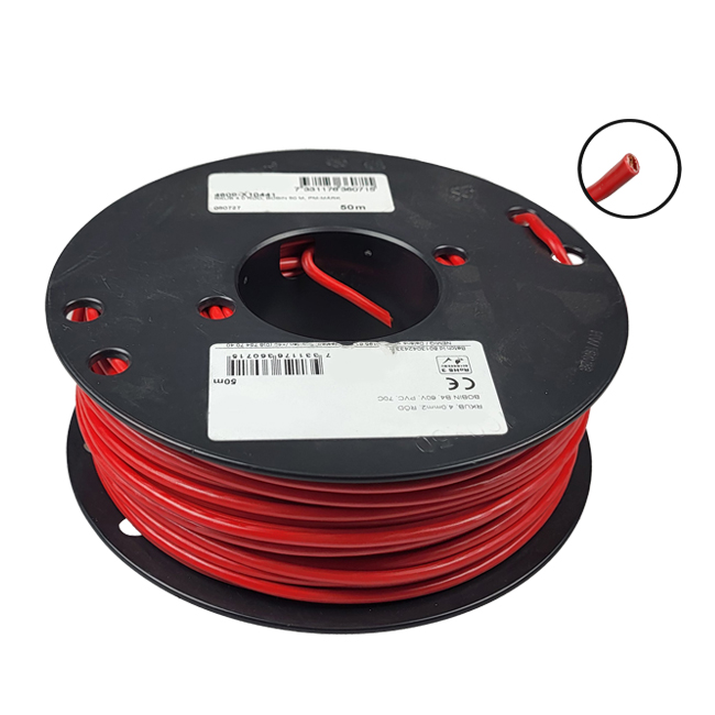 EL-KABEL 1 X 4 KV. RØD