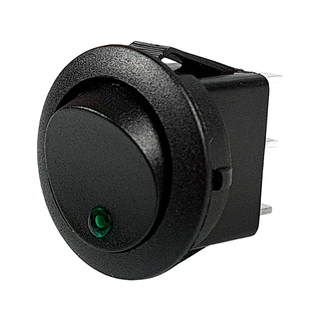 TRYKKBRYTER RUND GRØNN 20MM