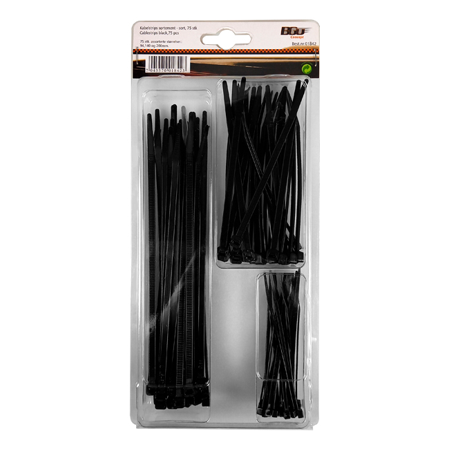 KABELSTRIPS SETT 75 STK ASS.