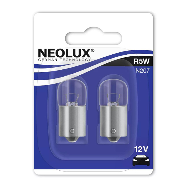 PÆRE 12V NEOLUX 12821 BA15S 5W 2-PACK N207-02B