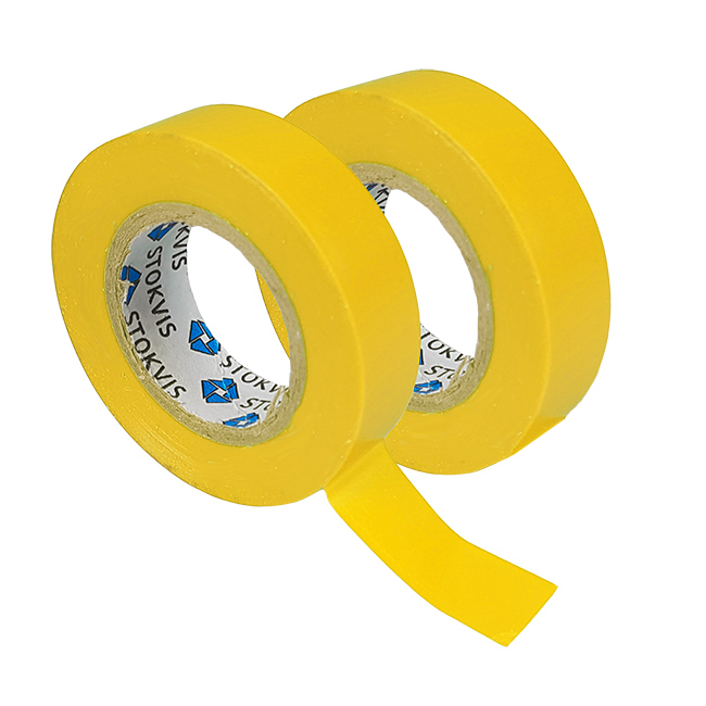 ELEKTRIKERTAPE GUL 2-PACK 15MM X 10M