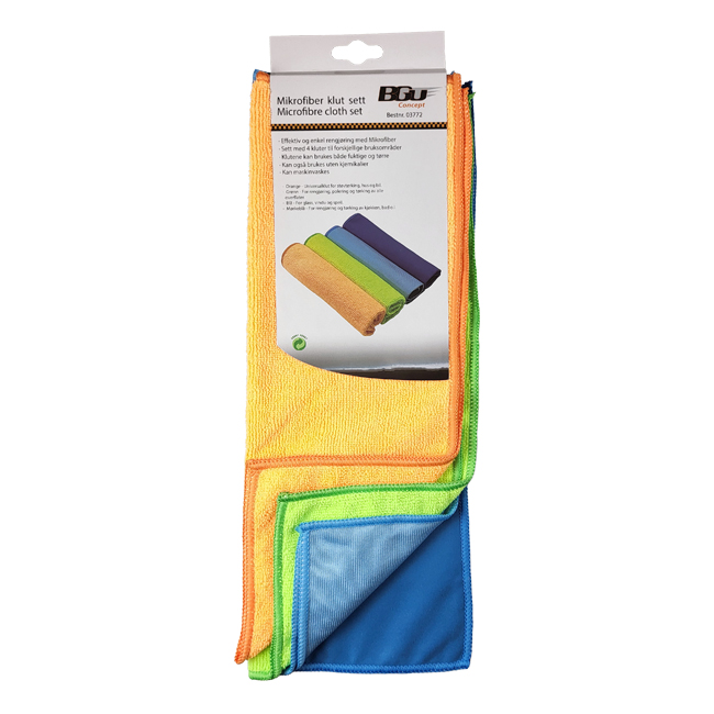 MIKROFIBERKLUTER MULTI 4-PACK