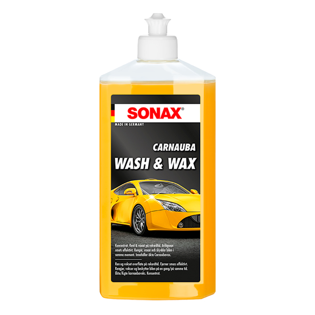 SONAX WASH & WAX CARNAUBA 500 ML.
