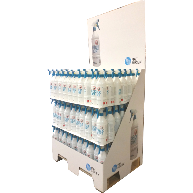 AVFETTER PRICK BORT DISPLAY U. INNHOLD FOR 180 STK