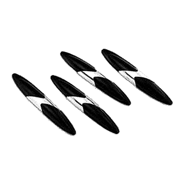 DØRBESKYTTER SORT/SØLV 4-PACK