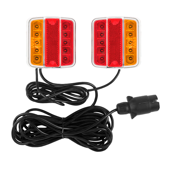 TILHENGER BAKLYSSETT M/LED&MAGNET 7-POLET
