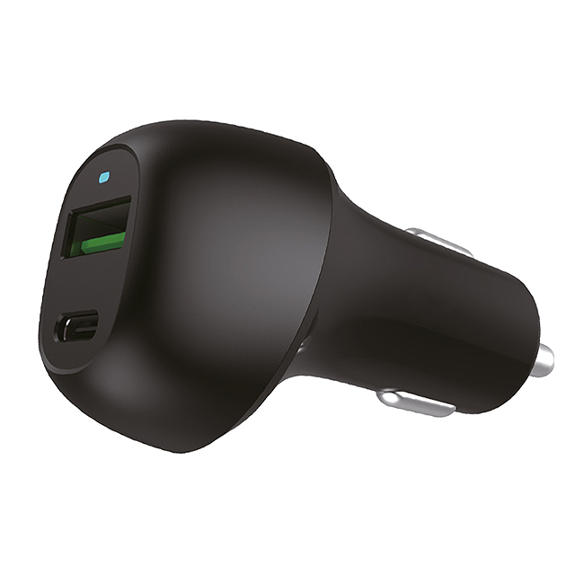 STRØMUTTAK 12/24V 45W USB-C & USB-A