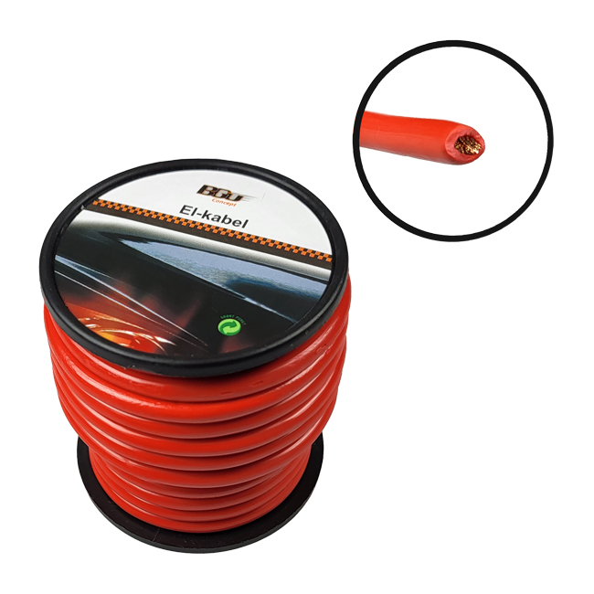 EL-KABEL 4 KV RØD PÅ RULL 5M