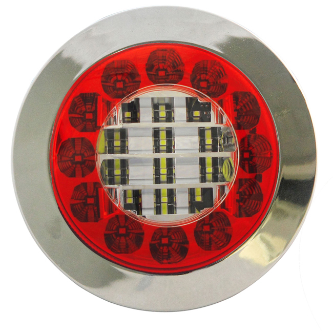 BAKLYKT RUND LED REVERS/TÅKE 10-30V
