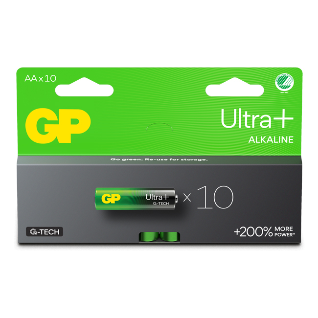 GP BATTERI AA 10-PK ULTRA+