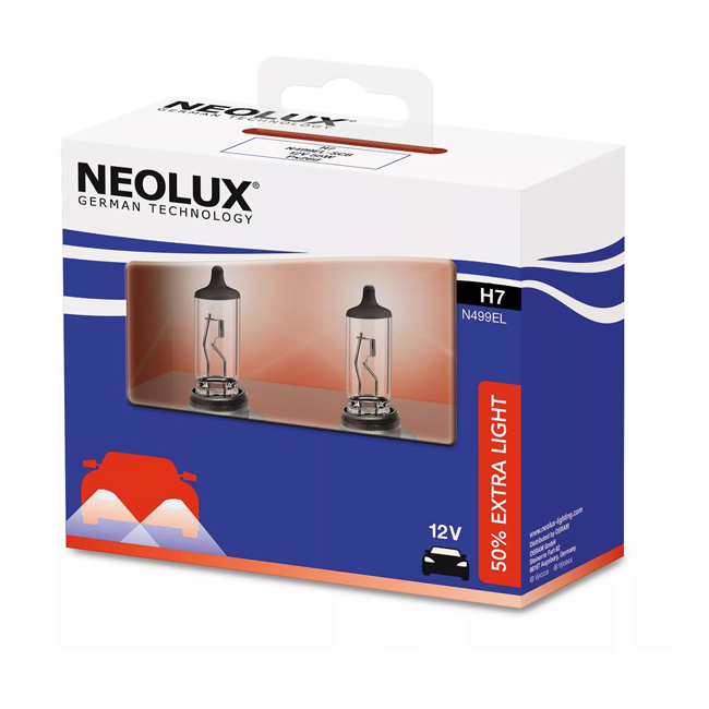 PÆRE 12V H7 55W 2-PK +50% N499EL-2SCB