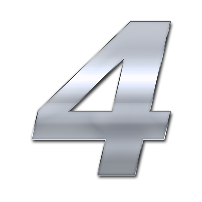 TALL NR.4 KLISTREMERKE LITE